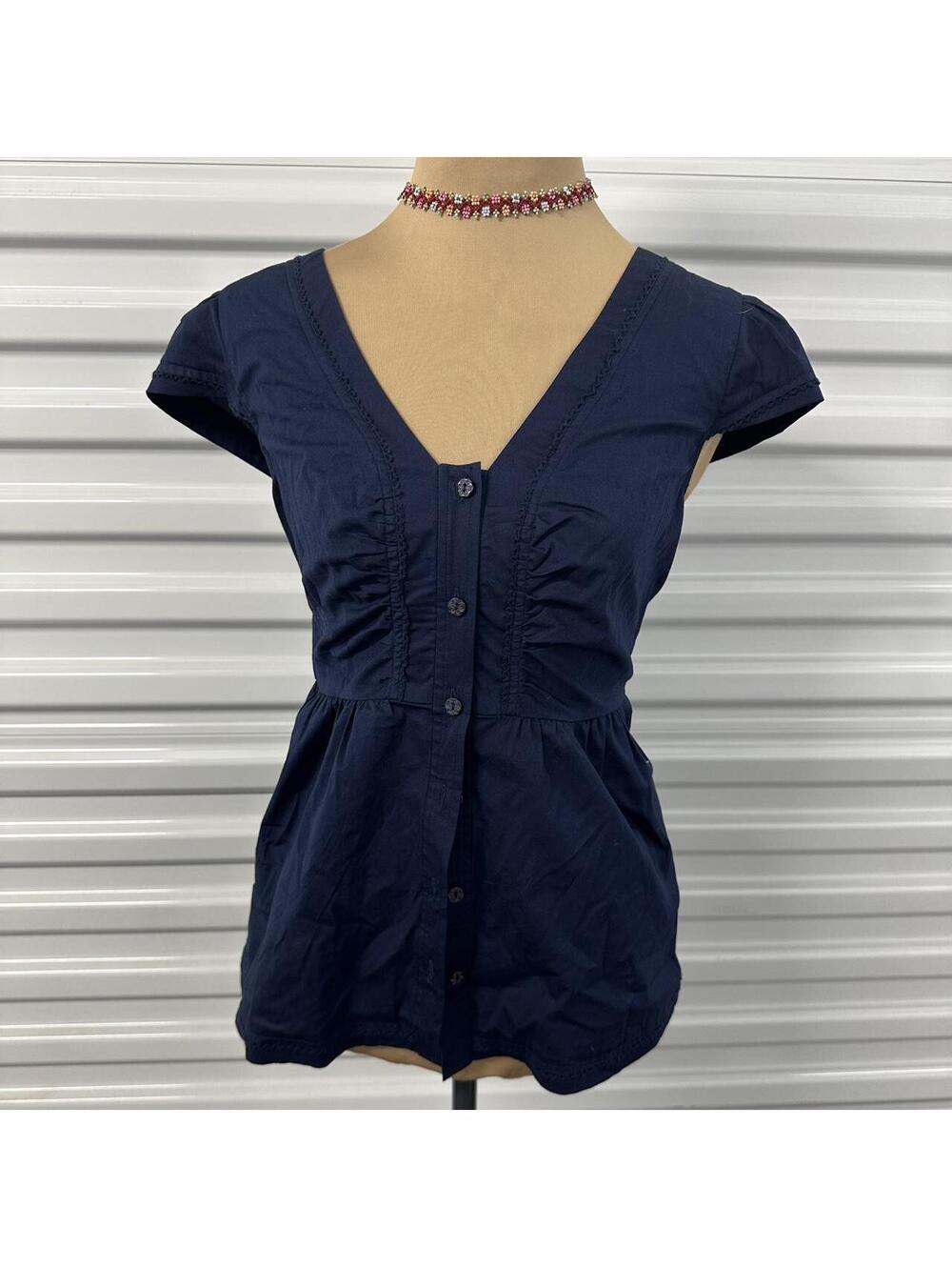 Women's Navy and Blue Blous